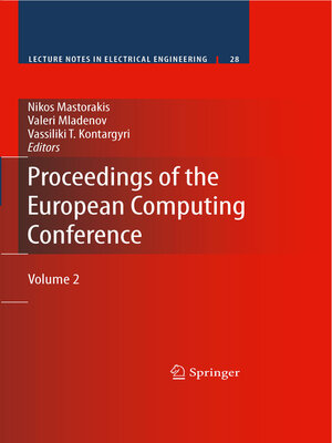 cover image of Proceedings of the European Computing Conference